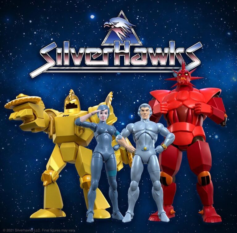 ¡La serie animada SilverHawks regresa como parte de la línea de figuras a escala Ultimates de 7 pulgadas de Super7! Este conjunto incluye 2 de los villanos principales Mon * Star y Buzz-Saw y 2 de los SilverHawks